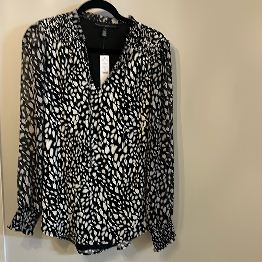 Black and White blouse new in tags